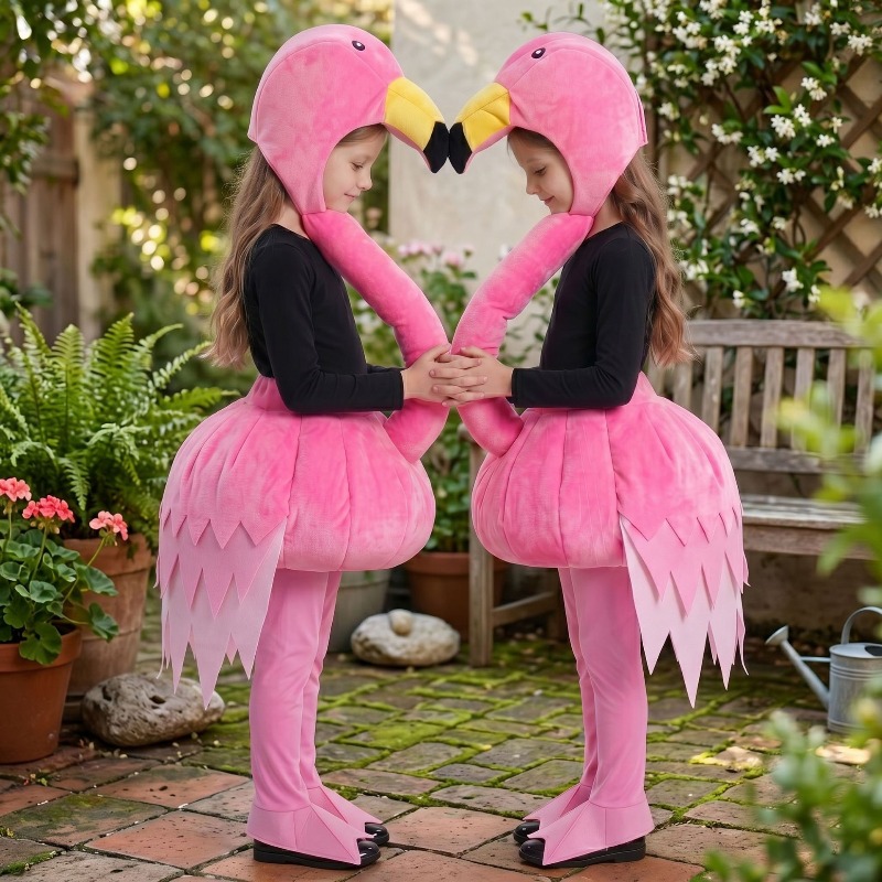 Anime Cosplay Boy - Animal Pink Flamingo Cosplay Suit Boys
