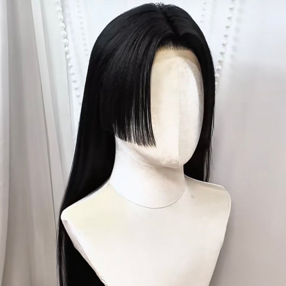 Anime Cosplay Girl With Black Hair - Anime Boa Hancock Cosplay Wig Long