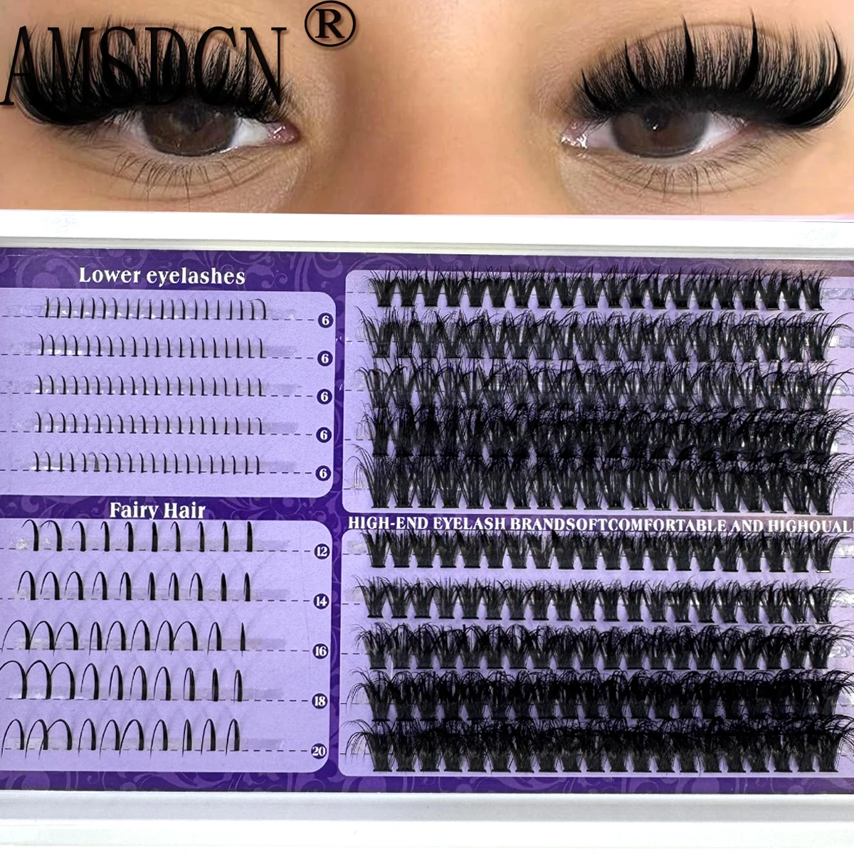 Anime Cosplay Lashes - 20Rows DIY Manga Cluster Eyelash False