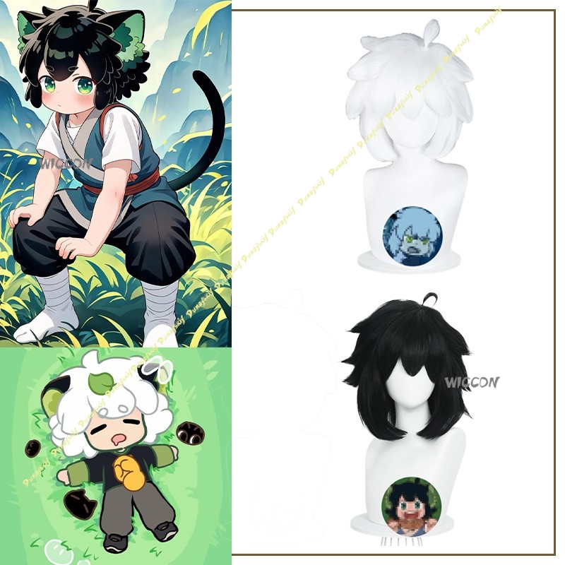 Anime Cosplay Girl With Black Hair - Luo Xiaohei Cosplay Costumes Wigs Black