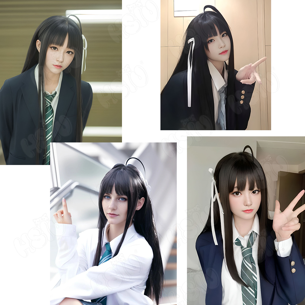 Awa Subaru Cosplay Wig HSIU 80 - огляд і ціна Anime Cosplay Girl With Black Hair
