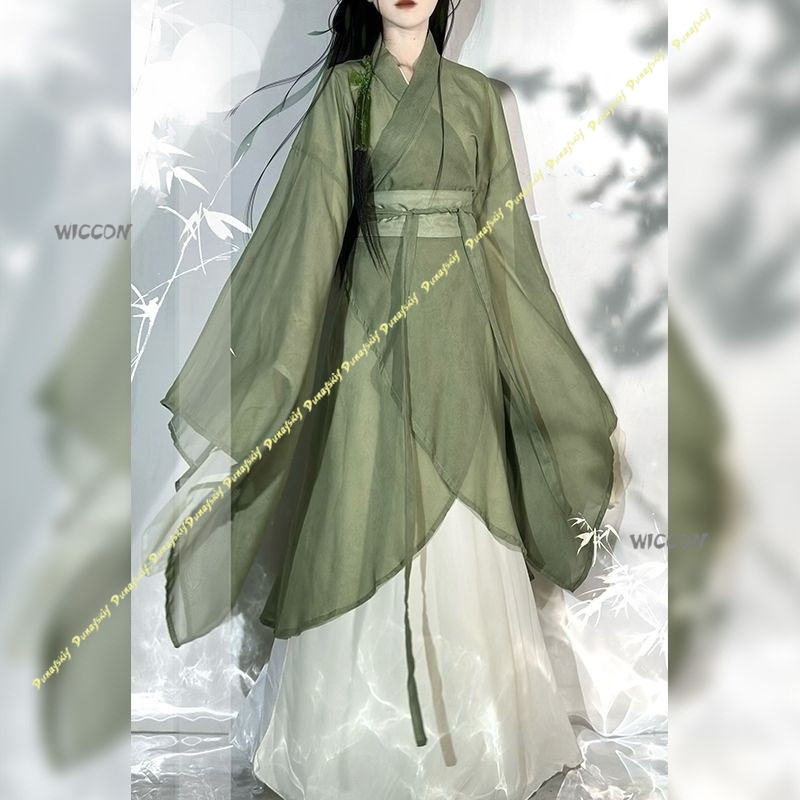 Chinese Hanfu Large-sleeved Cr - огляд і ціна Anime Cosplay Girl With Black Hair