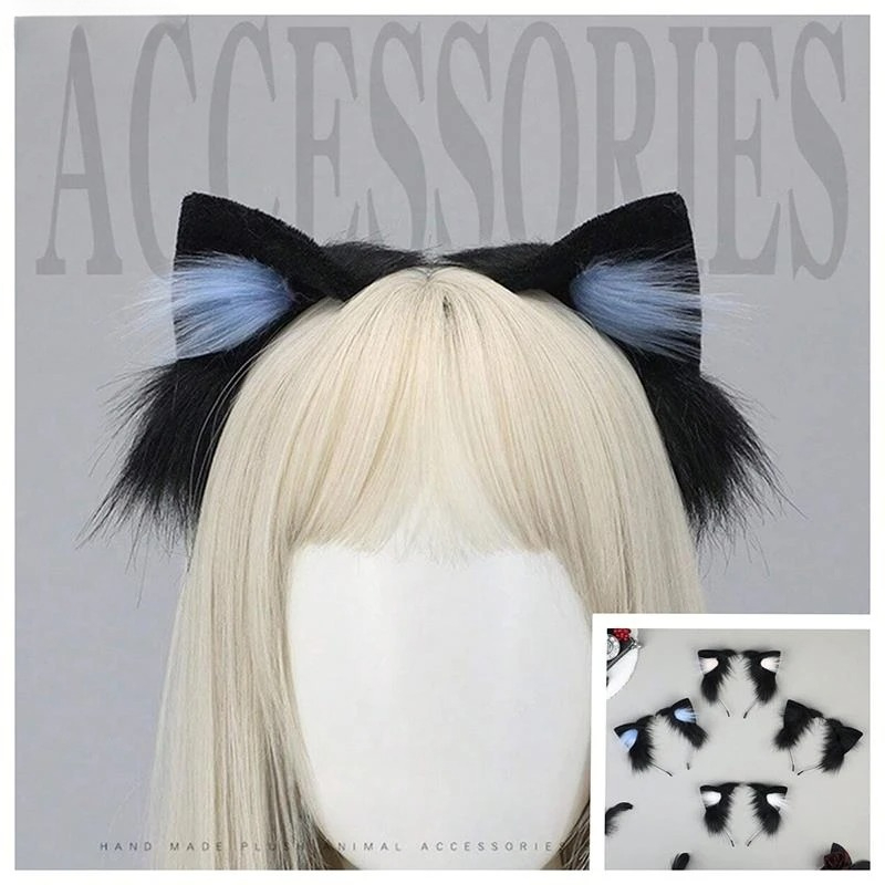 1pcs Cat Ears Halloween Headba - огляд і ціна Anime Cosplay Girl With Black Hair