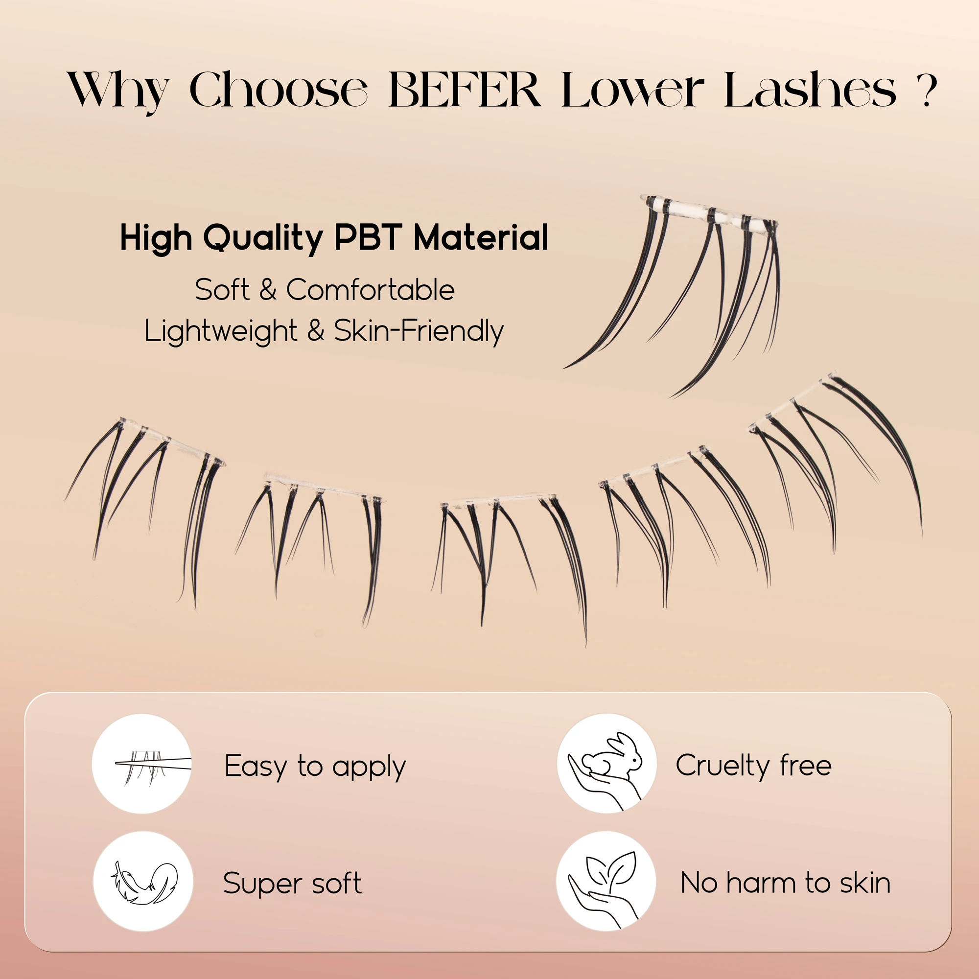 Befer No Glue Needed Lower Las - огляд і ціна Anime Cosplay Lashes