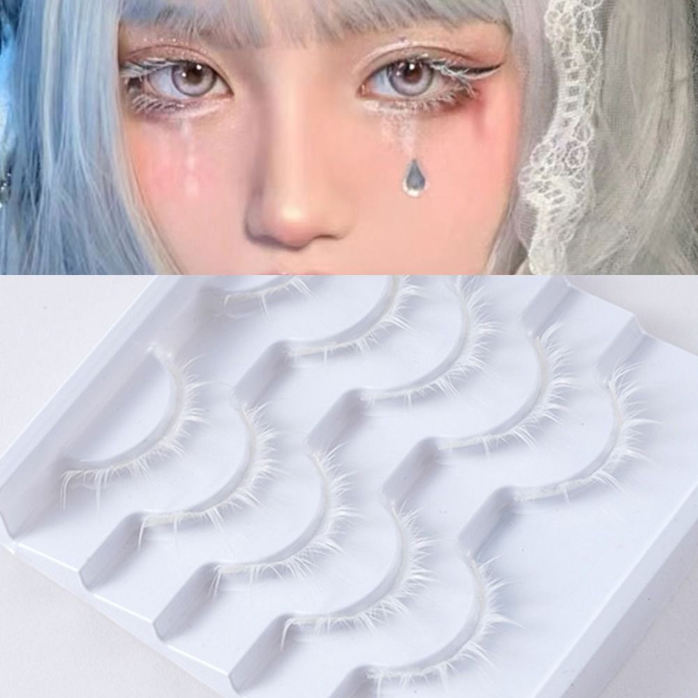 White White Anime Eyelashes Ja - огляд і ціна Anime Cosplay Lashes