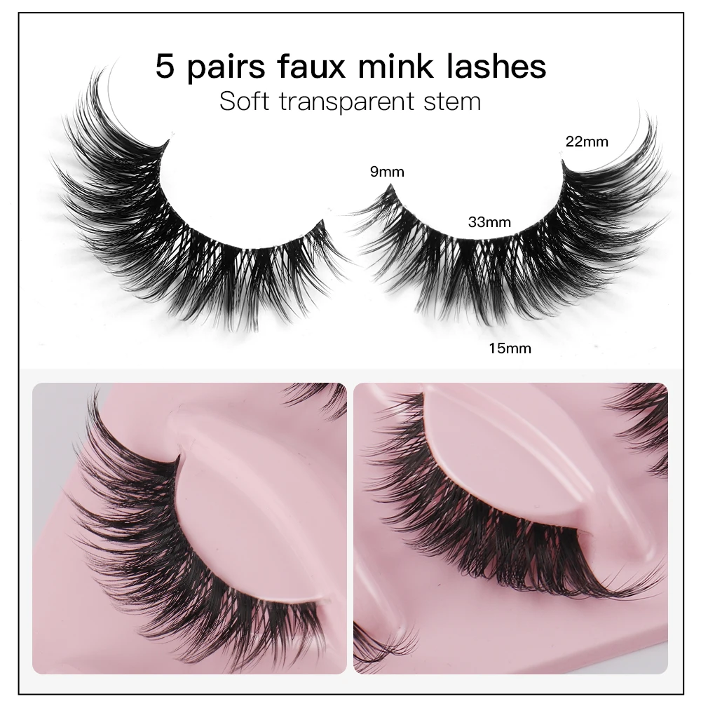Cat Eye 5 Pairs 3D Natural Fal - огляд і ціна Anime Cosplay Lashes