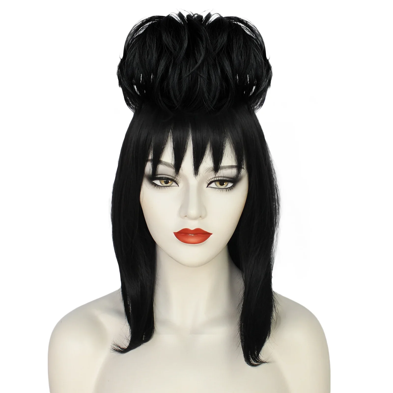 Lydia Deetz Cosplay Wig Bride  - огляд і ціна Anime Cosplay Girl With Black Hair